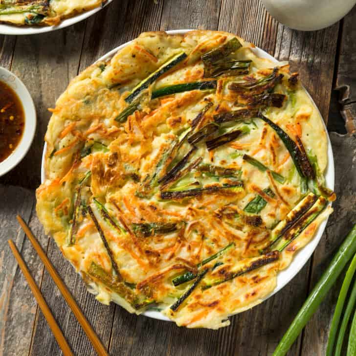 Pajeon (Korean Scallion Pancakes) Recipe - The Daring Gourmet