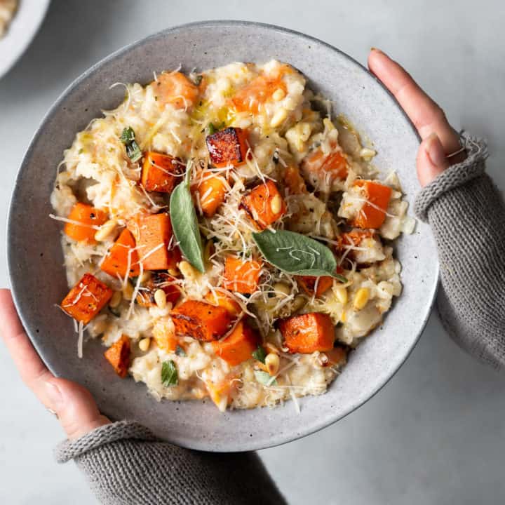 Roasted Butternut Squash & Sage Risotto - Cupful of Kale
